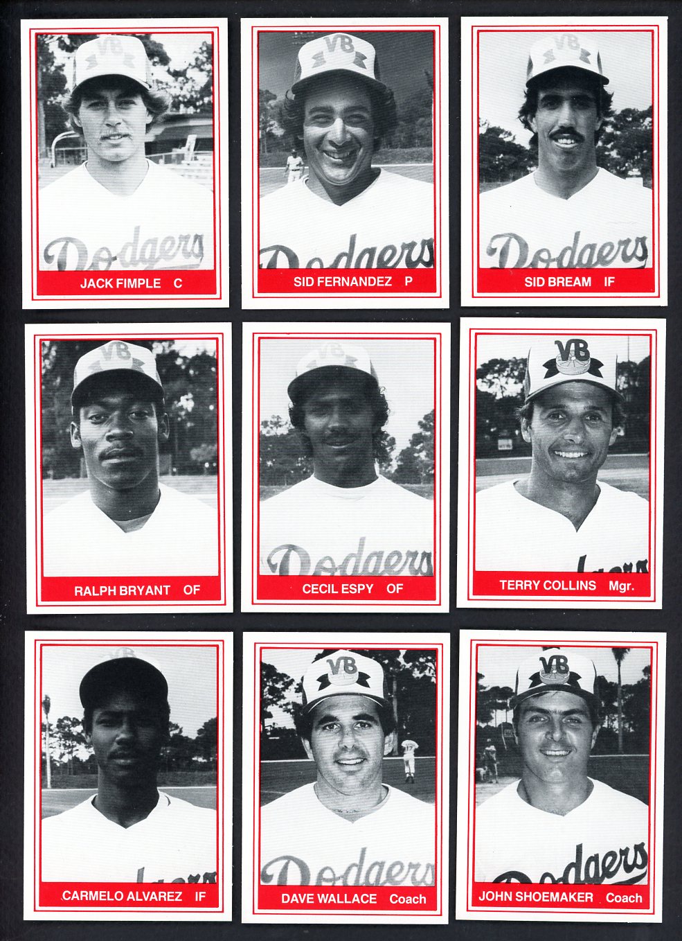 1982 TCMA Vero Beach Dodgers Complete Set Sid Fernandez 543528