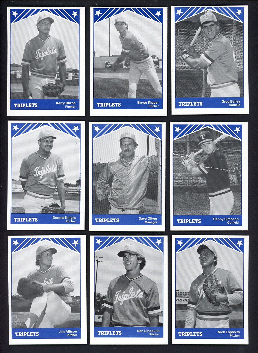 1983 TCMA Tri Cities Triplets Complete Set Kerry Burns 543569