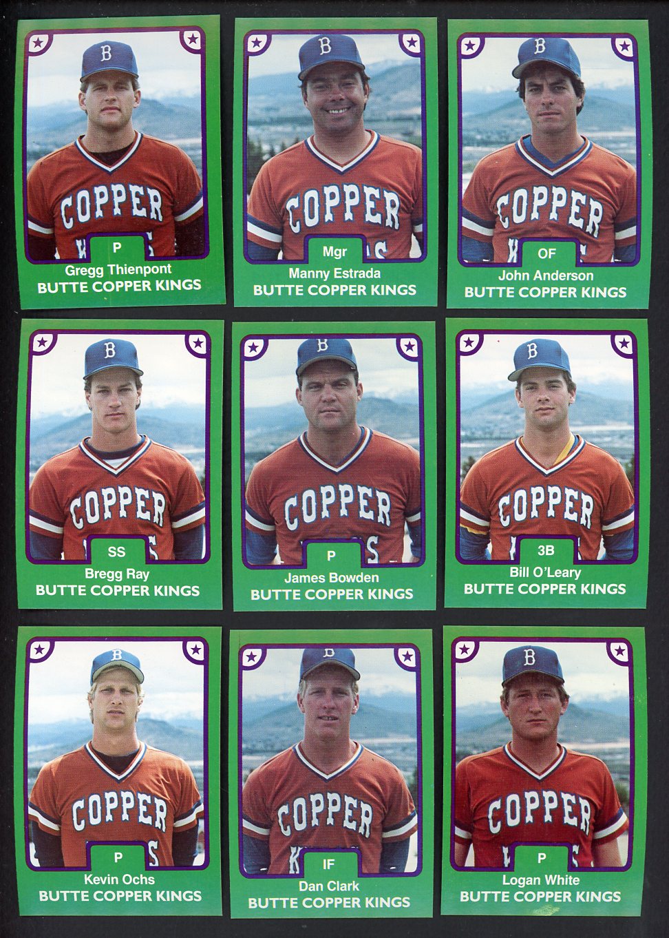 1984 TCMA Butte Copper Kings Complete Set Manny Estrada 543579