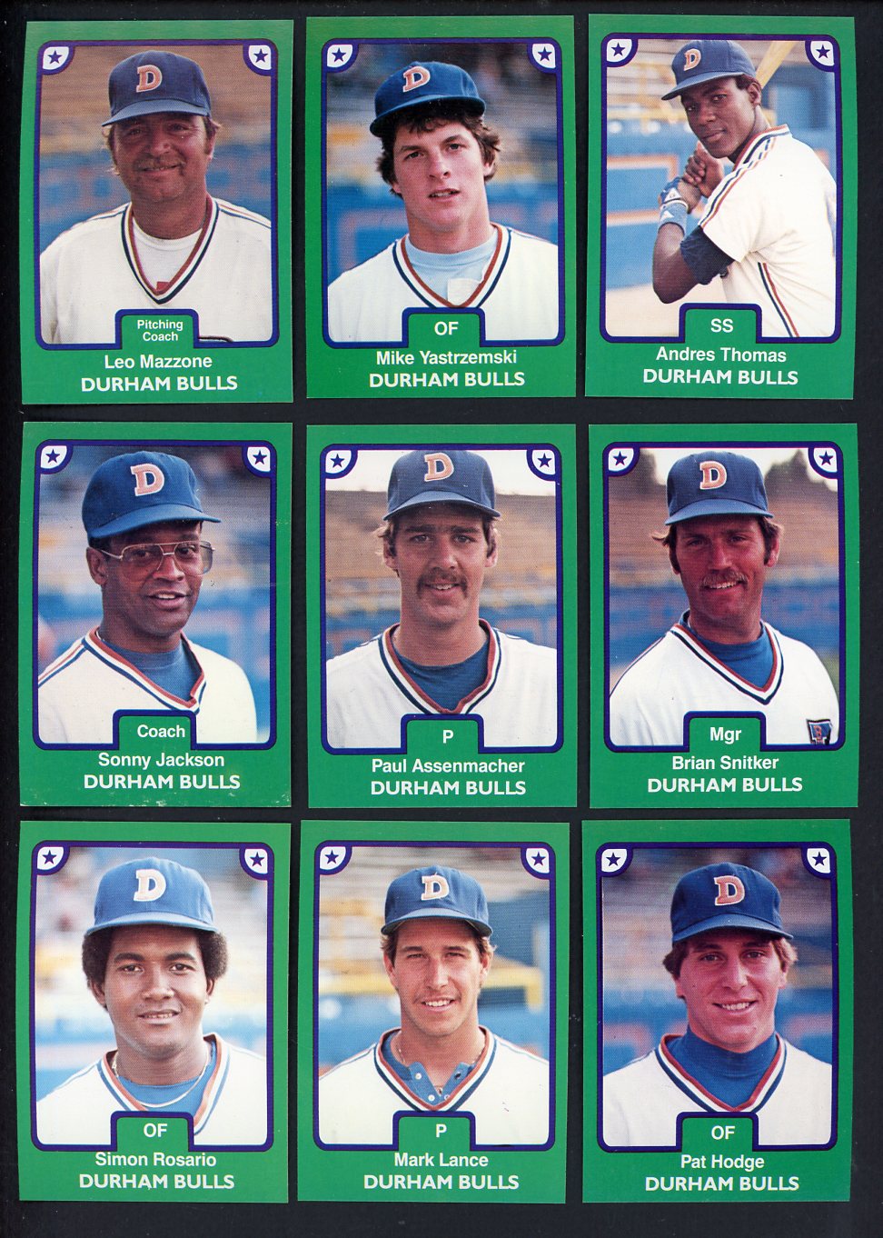 1984 TCMA Durham Bulls Complete Set Brian Snitker 543582