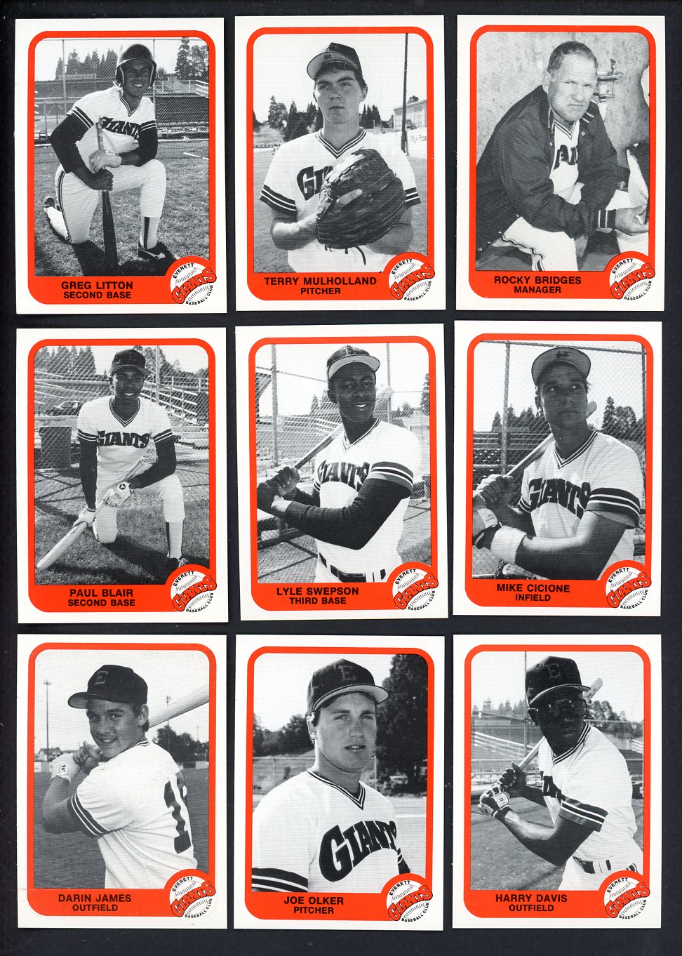 1984 Cramer Everett Giants Complete Set Terry Mulholland 543586