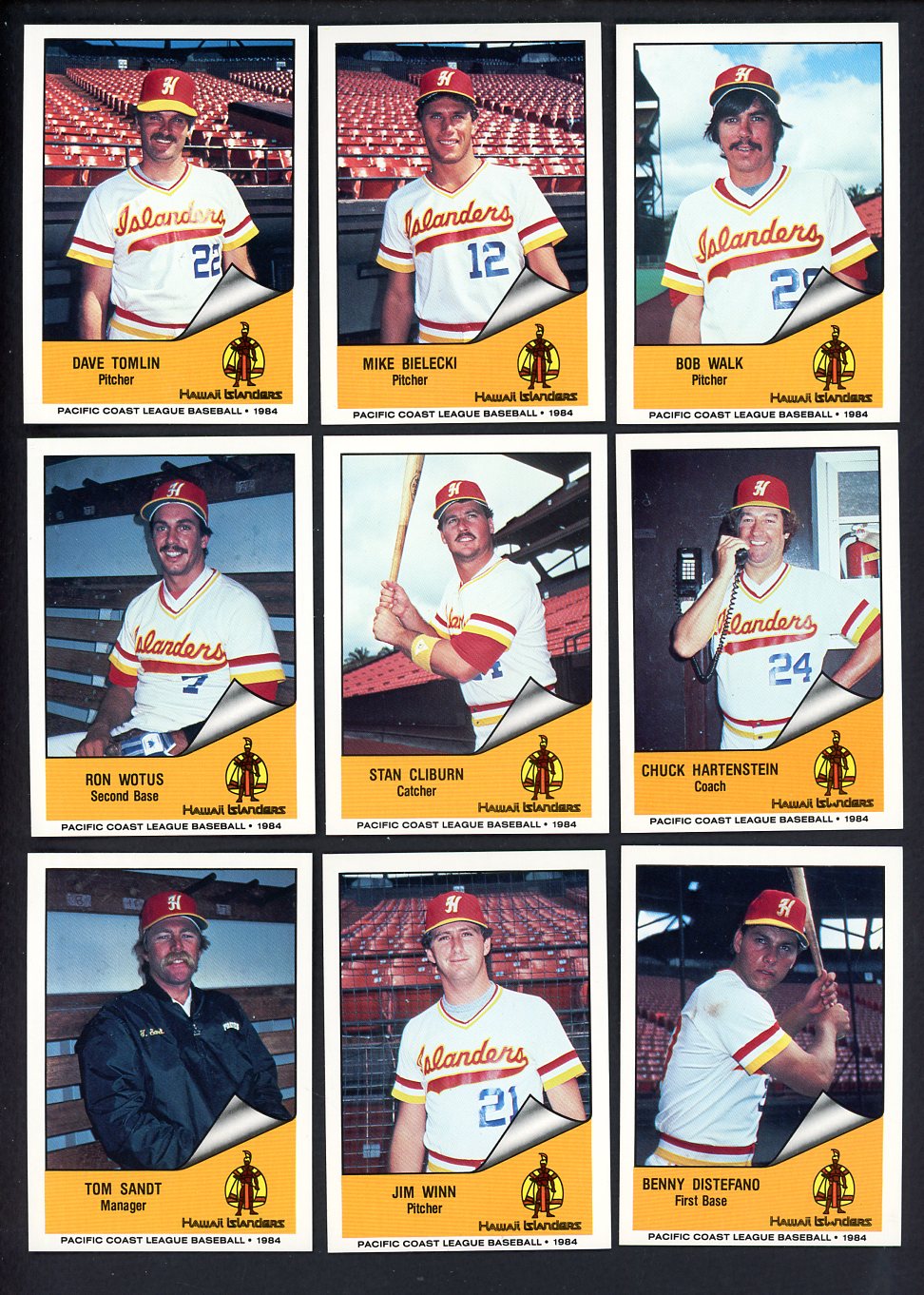 1984 Cramer Hawaii Islanders Complete Set Mike Bielecki 543587