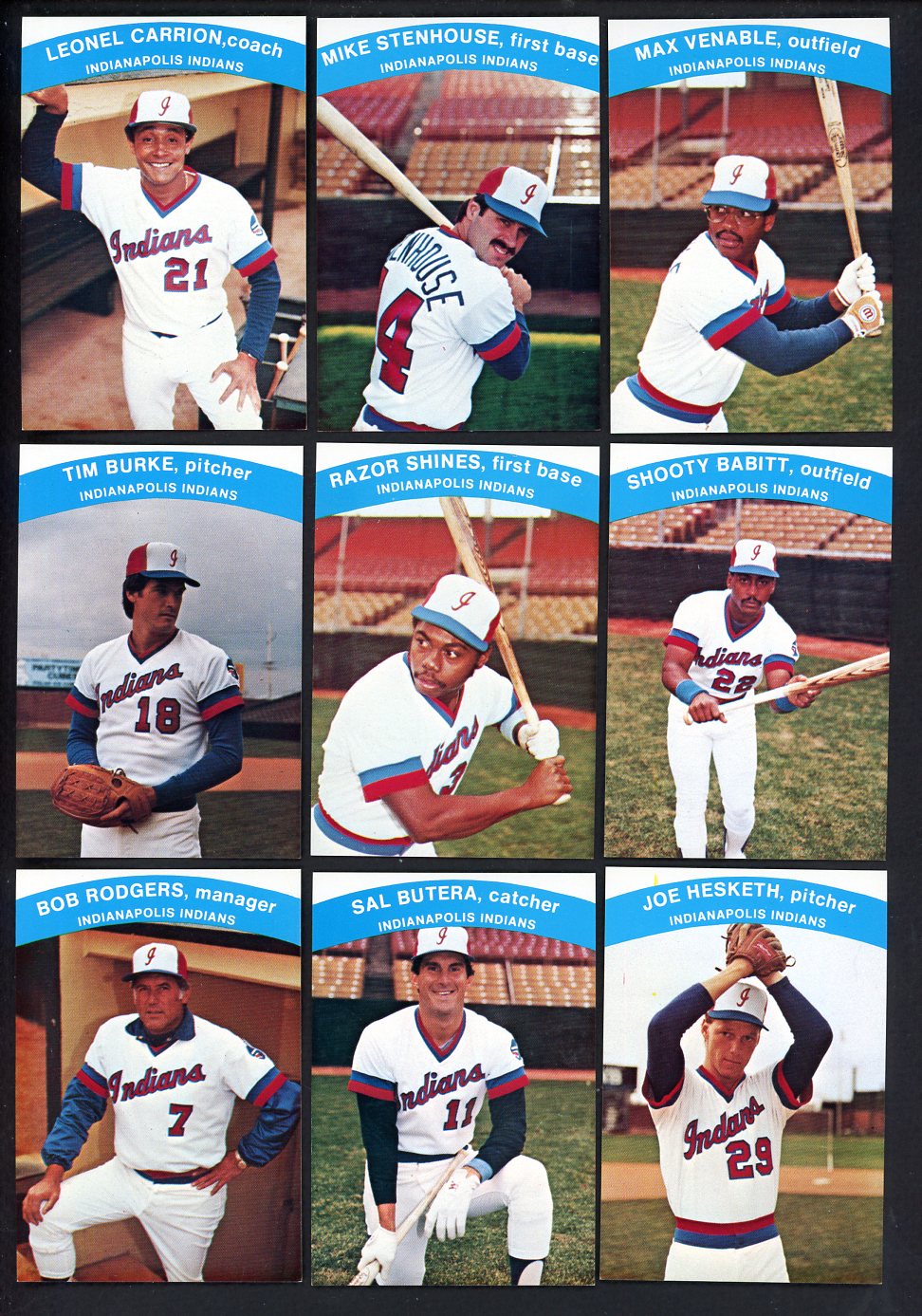 1984 Team Issue Indianapolis Indians Complete Set Bob Rodgers 543588
