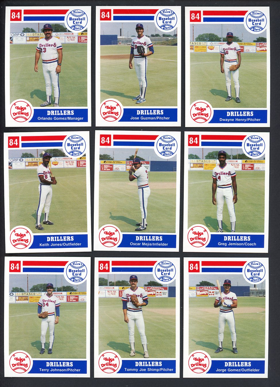 1984 Team Issue Tulsa Drillers Complete Set Jose Guzman 543607