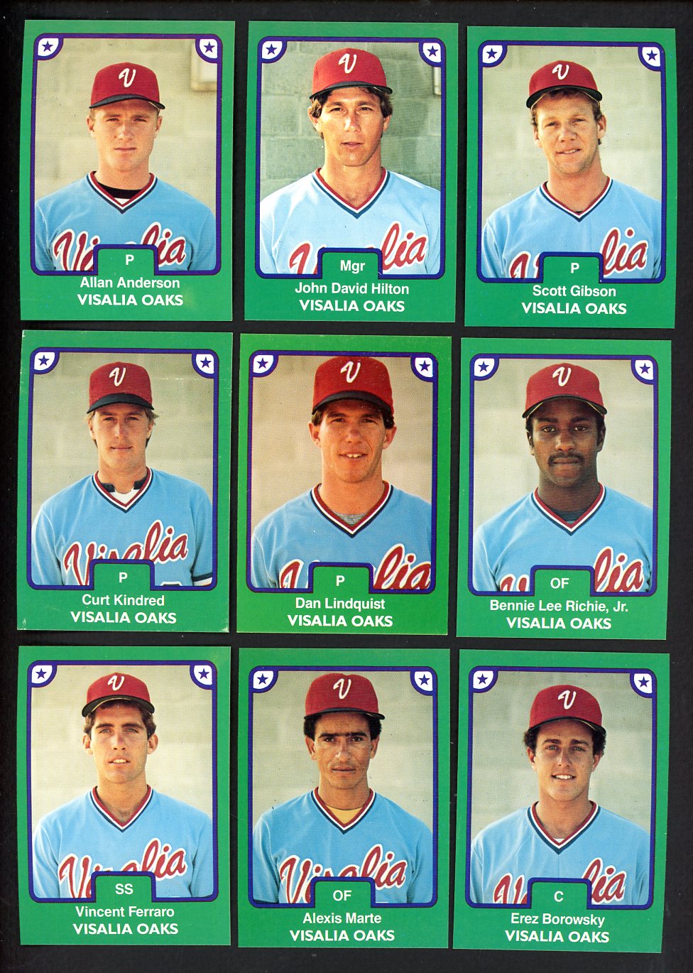 1984 TCMA Visalia Oaks Complete Set John Hilton 543609