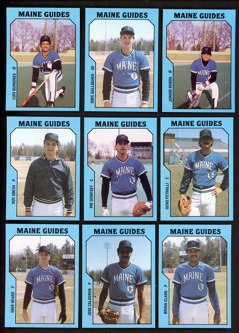 1985 TCMA Maine Guides Complete Set Geno Petralli 543633