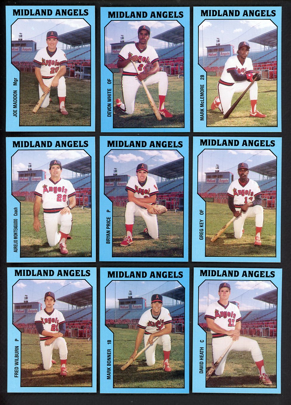 1985 TCMA Midland Angels Complete Set Devon White 543635