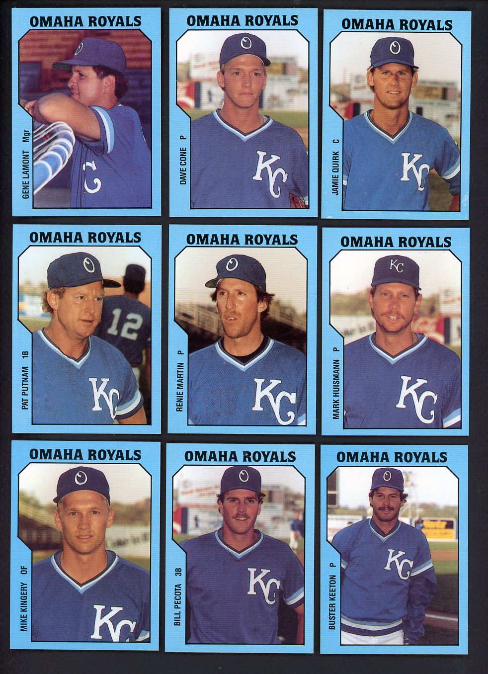 1985 TCMA Omaha Royals Complete Set David Cone 543639