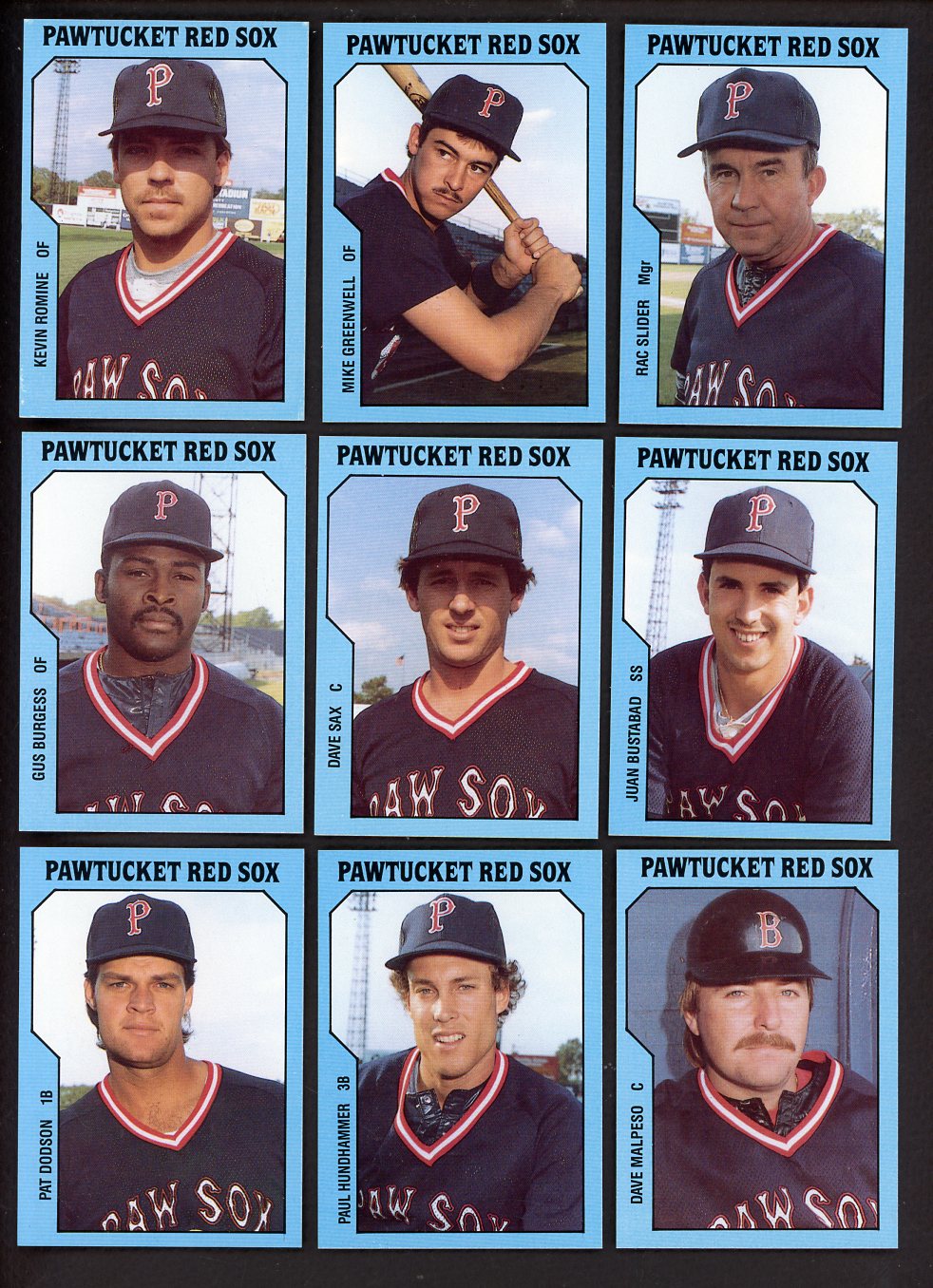 1985 TCMA Pawtucket Red Sox Complete Set Mike Greenwell 543642