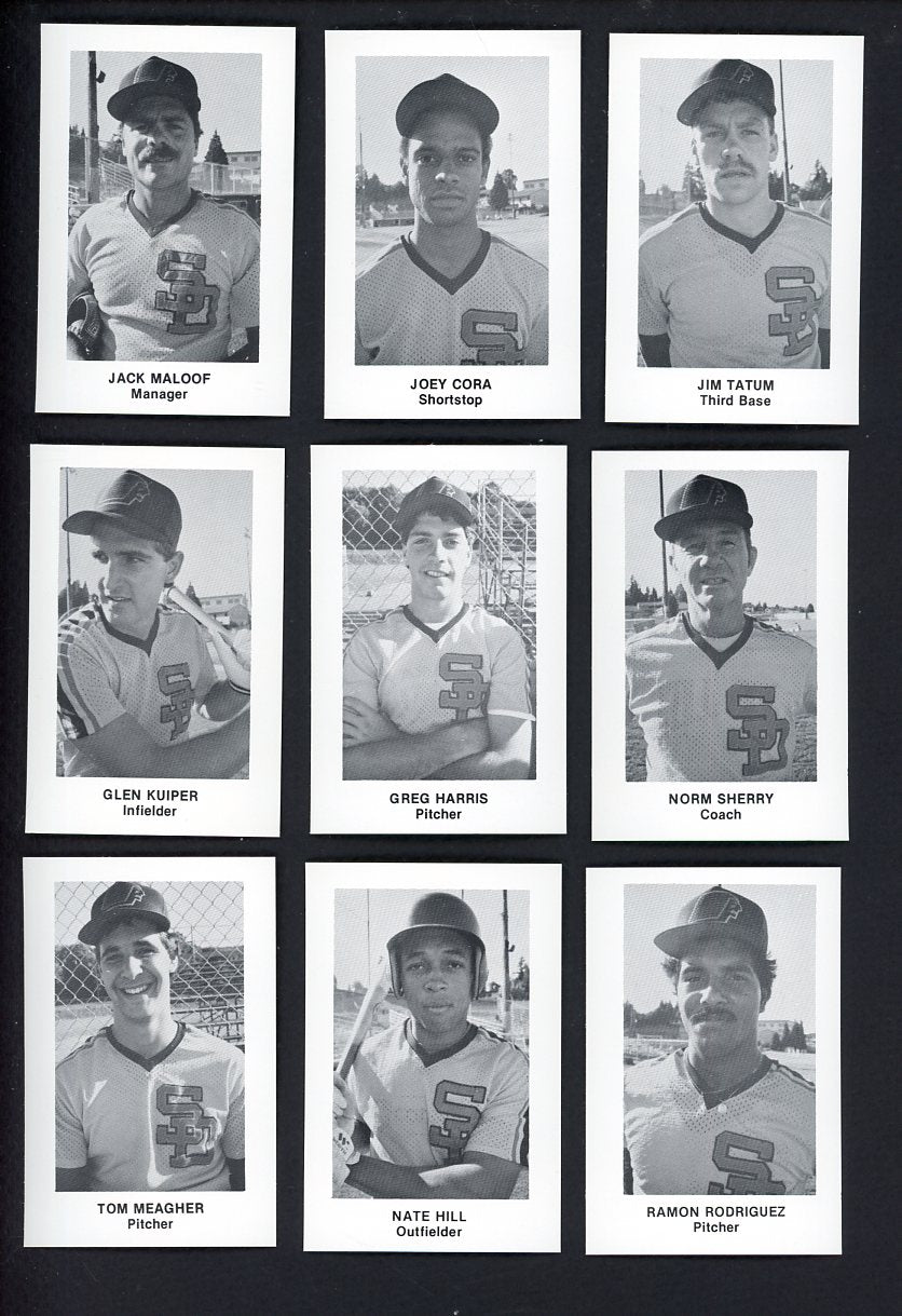 1985 Cramer Spokane Indians Complete Set Joey Cora 543647