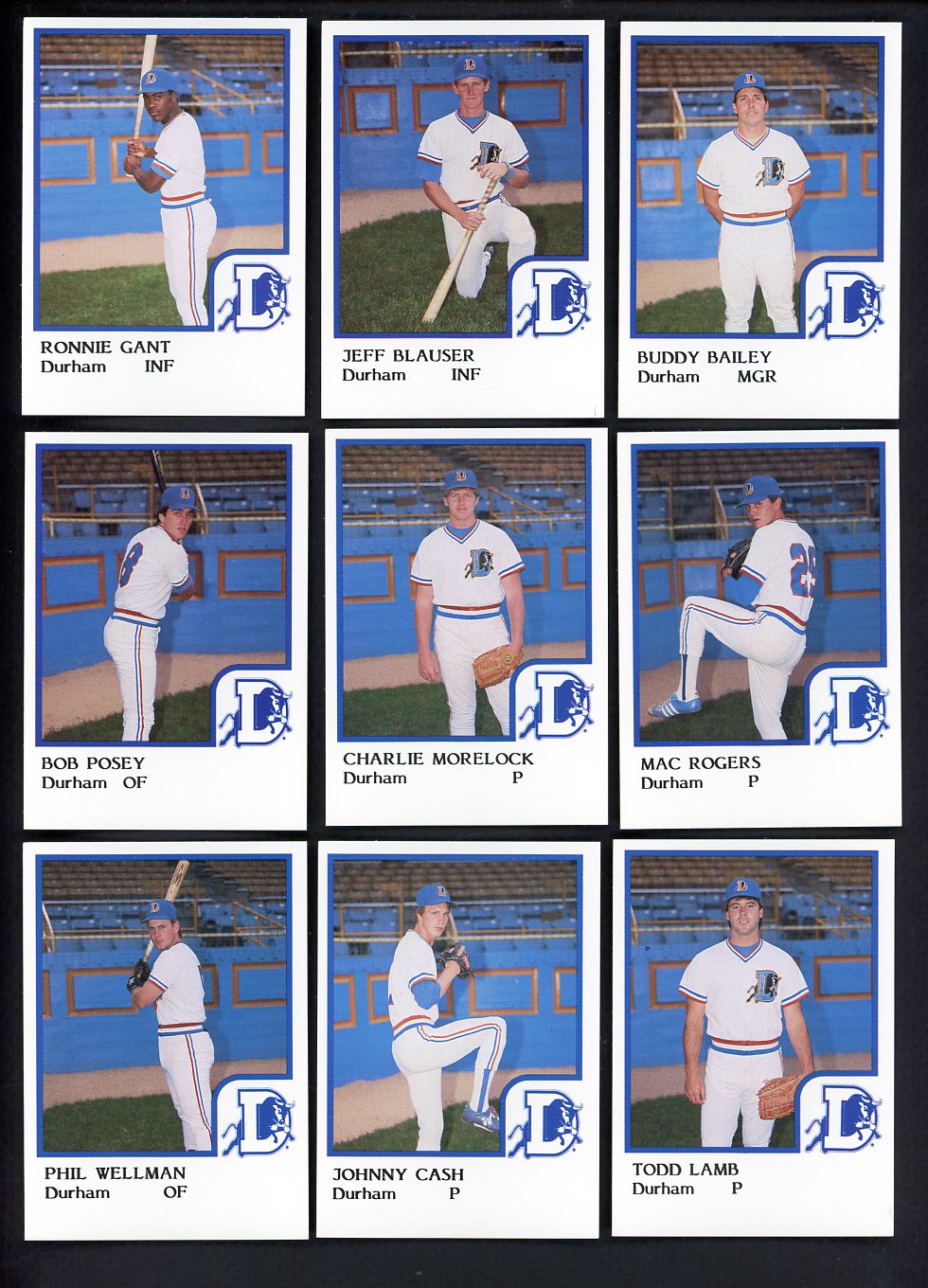 1986 Pro Card Durham Bulls Complete Set Ron Gant 543677