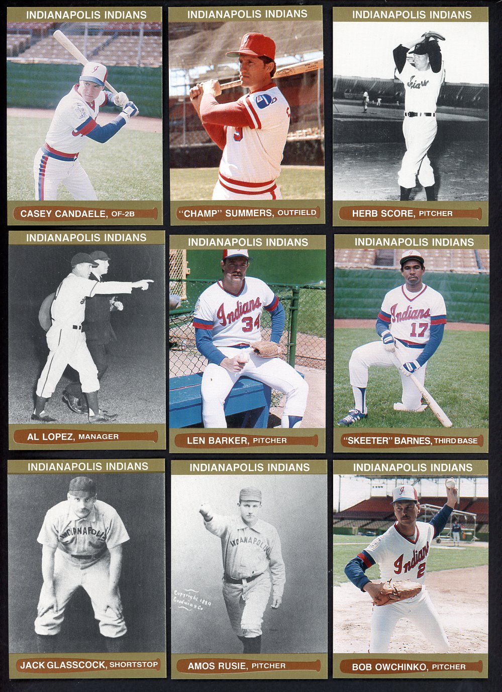 1986 Team Issue Indianapolis Indians Complete Set Len Barker 543690