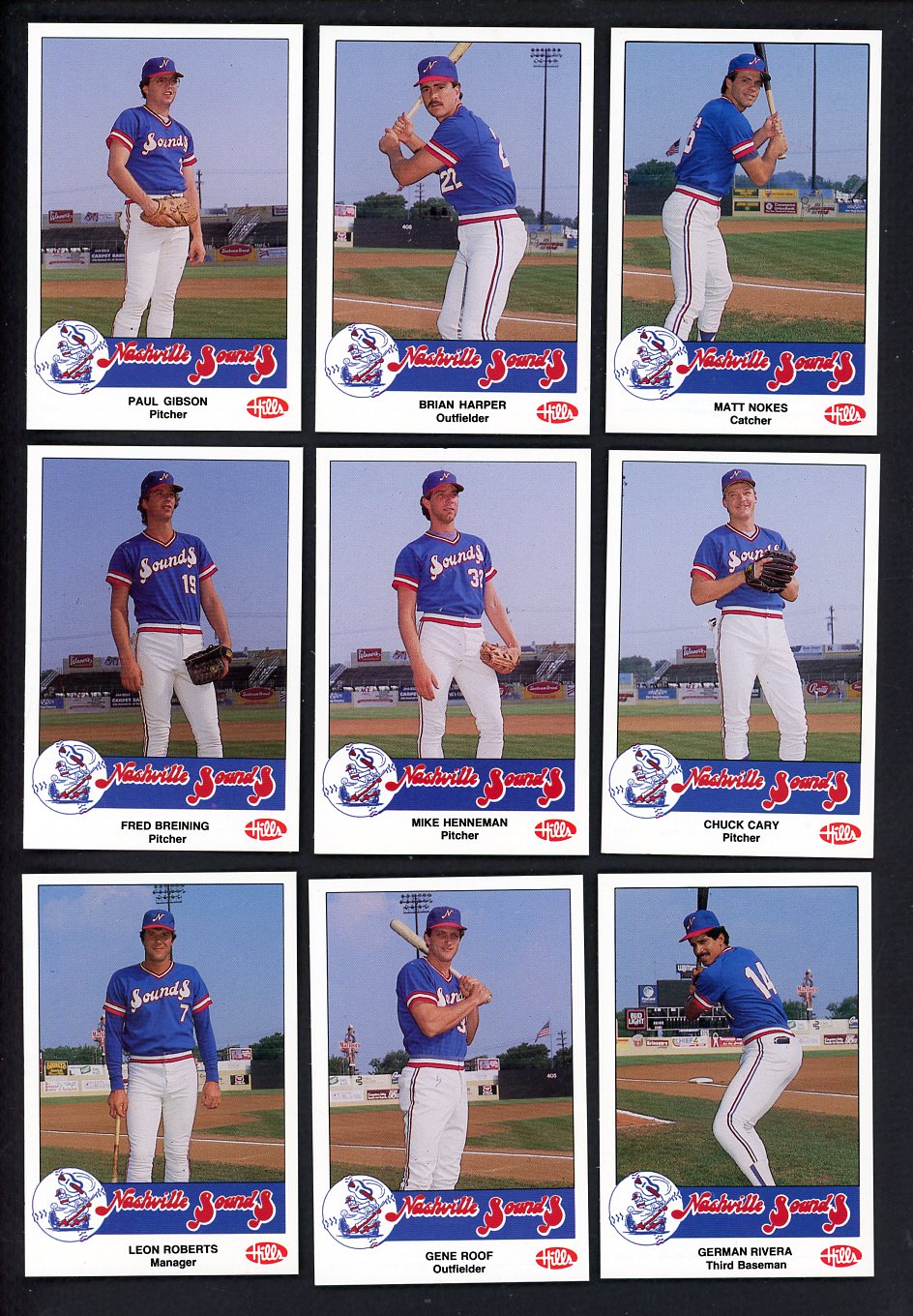 1986 Hills Nashville Sounds Complete Set Matt Nokes 543708