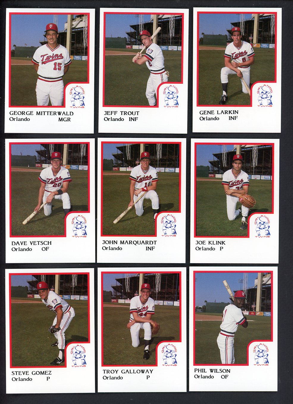 1986 Pro Card Orlando Twins Complete Set Jeff Trout 543713