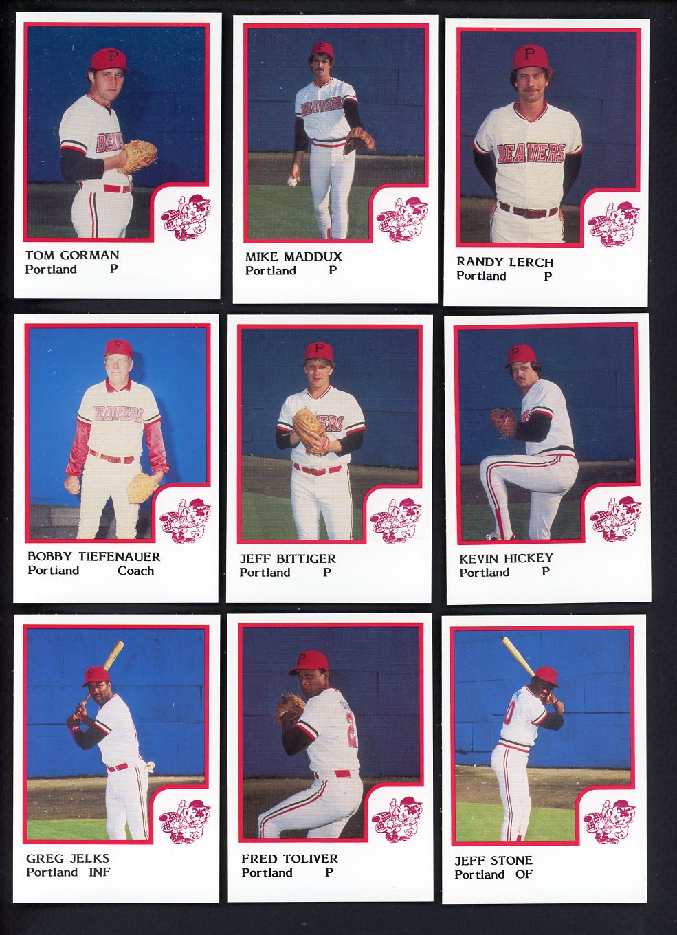 1986 Pro Card Portland Beavers Complete Set Mike Maddux 543721
