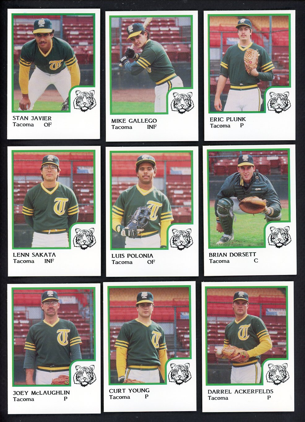 1986 Pro Card Tacoma Tigers Complete Set Mike Gallego 543736