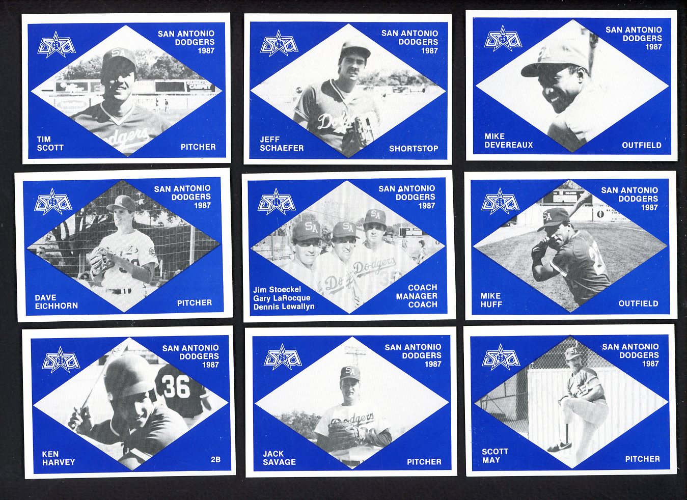 1987 Team Issue San Antonio Dodgers Complete Set Mike Devereaux 543758