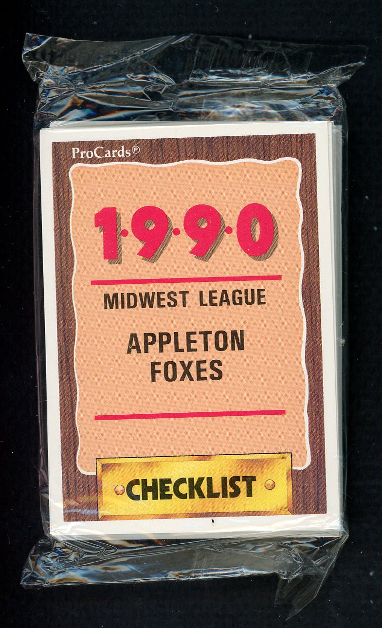 1990 Pro Card Appleton Foxes Complete Set Joe Breeden 543764