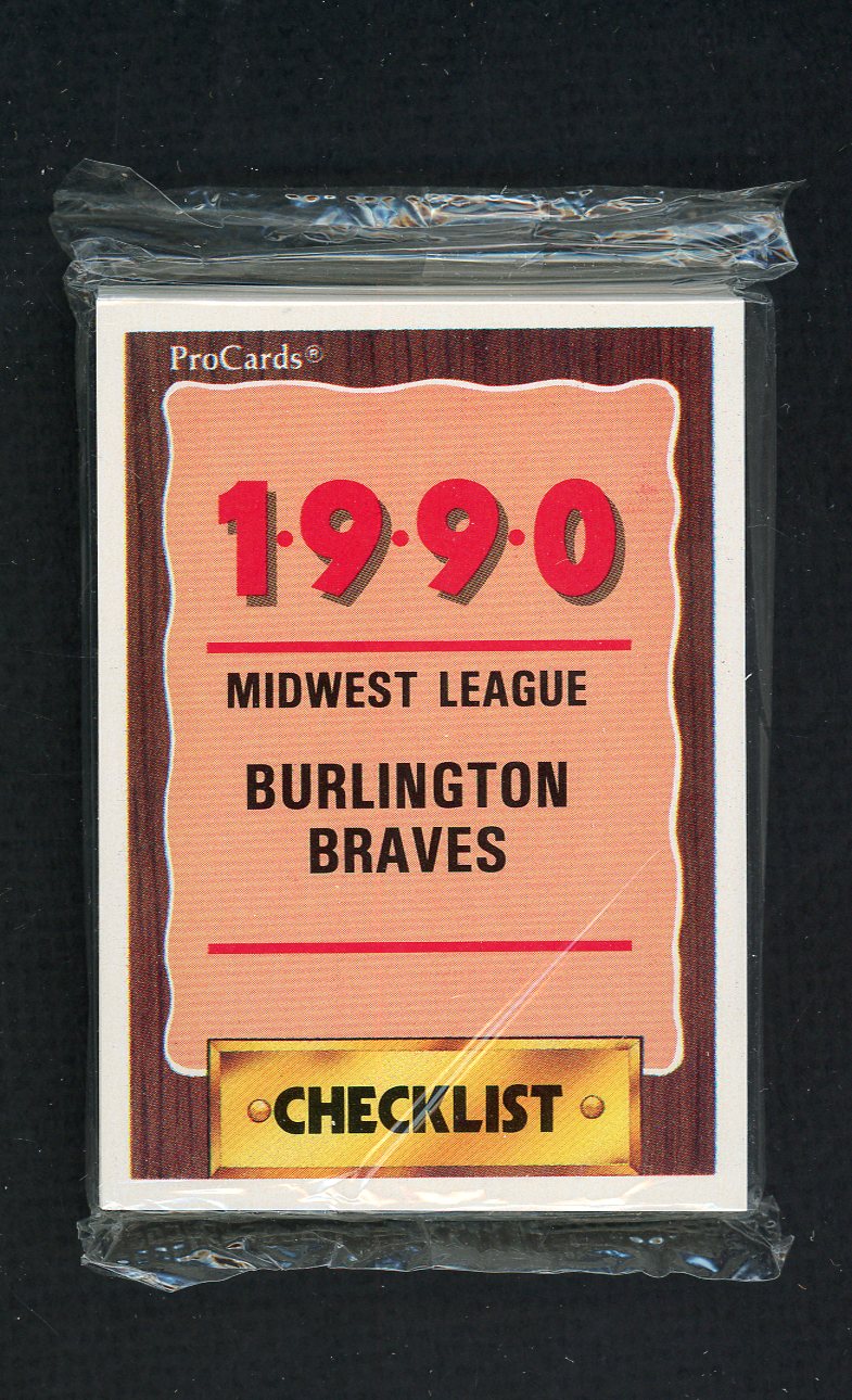 1990 Pro Card Burlington Braves Complete Set Javier Lopez 543779