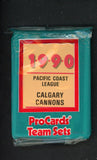 1990 Pro Card Calgary Cannons Complete Set Tino Martinez 543780