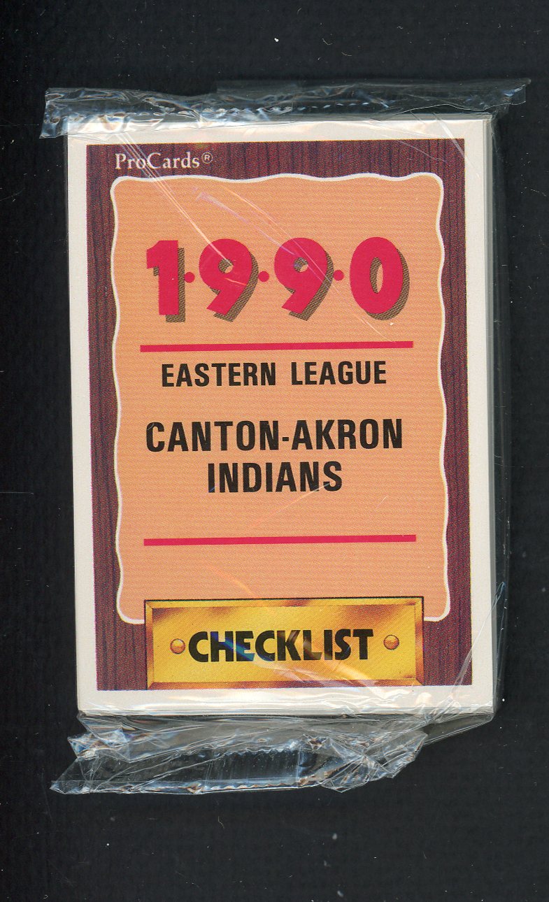 1990 Pro Card Canton Akron Indians Complete Set Charles Nagy 543782