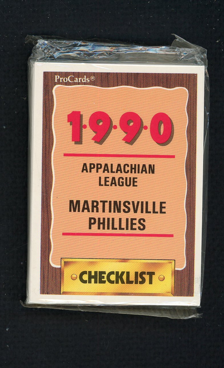 1990 Pro Card Martinsville Phillies Complete Set Mike Lieberthal 543829