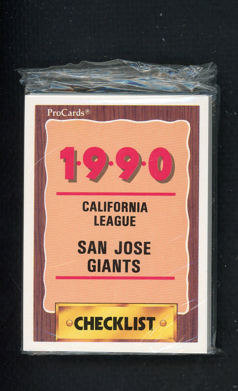 1990 Pro Card San Jose Giants Complete Set Royce Clayton 543860