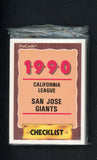 1990 Pro Card San Jose Giants Complete Set Royce Clayton 543860