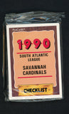 1990 Pro Card Savannah Cardinals Complete Set Paul Coleman 543861