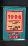1990 Pro Card Spartanburg Phillies Complete Set Buzz Capra 543868