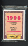 1990 Pro Card Visalia Oaks Complete Set Pat Mahomes 543882