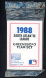 1988 Pro Card Greensboro Hornets Complete Set Ed Taubensee 543920