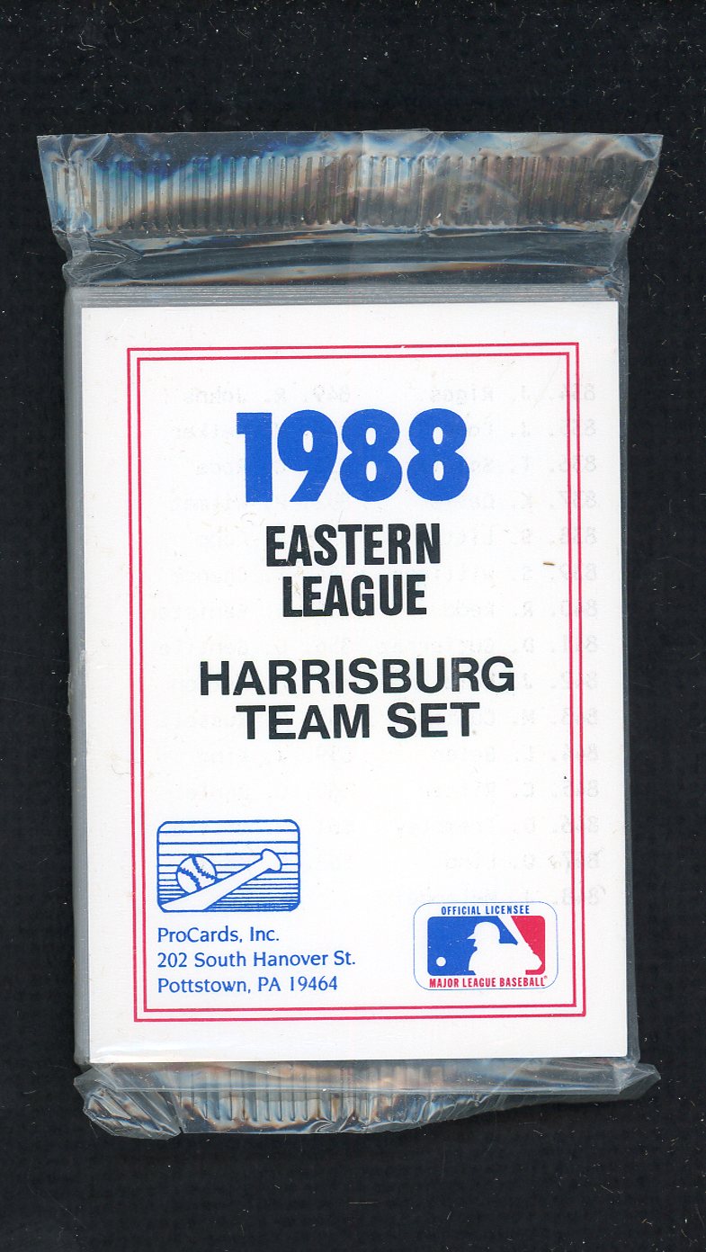 1988 Pro Card Harrisburg Senators Complete Set Orlando Lind 543923
