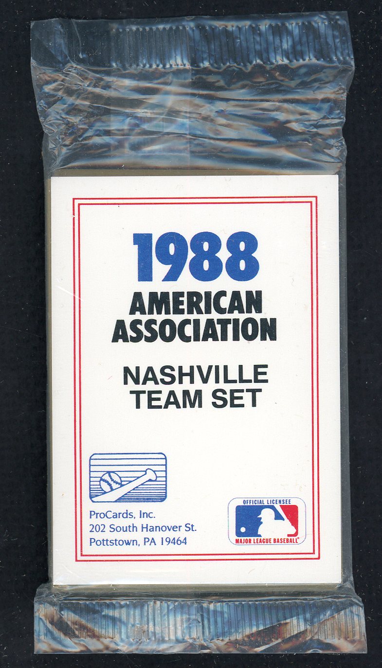 1988 Pro Card Nashville Sounds Complete Set Rob Dibble 543939