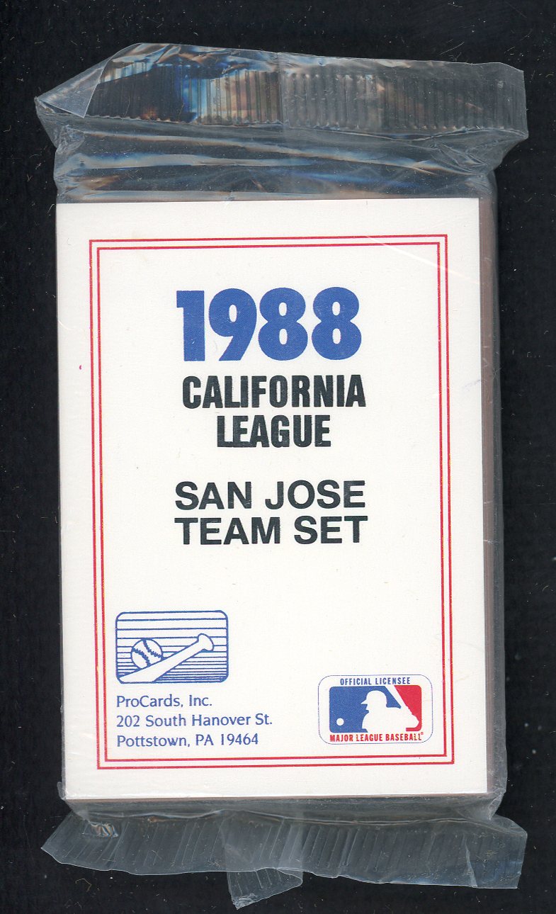 1988 Pro Card San Jose Giants Complete Set Gil Heredia 543958