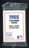 1988 Pro Card San Jose Giants Complete Set Gil Heredia 543958
