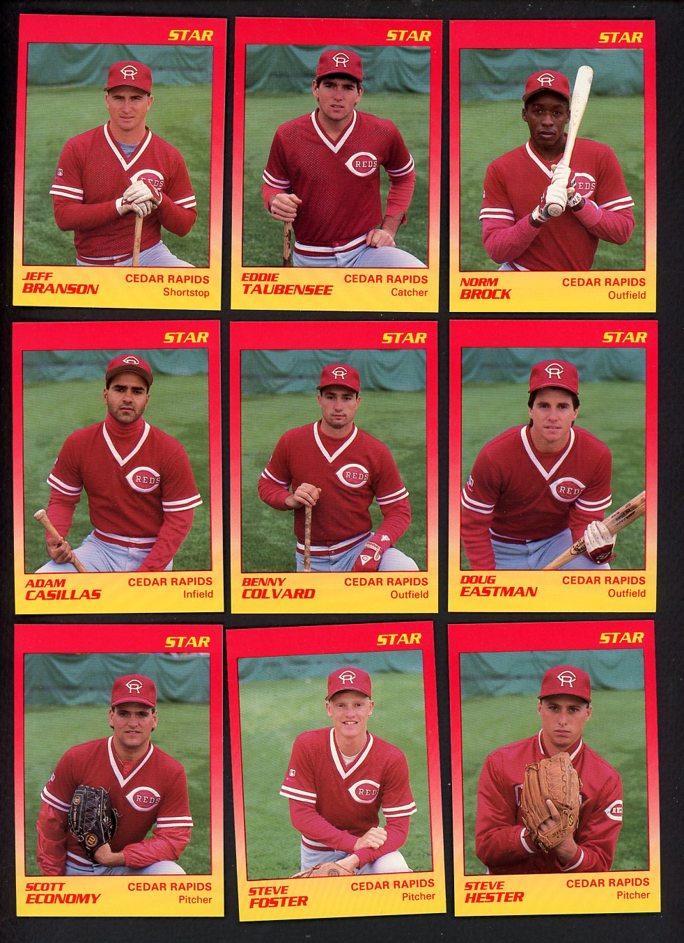 1989 Star Cedar Rapids Reds Complete Set Jeff Branson 544027