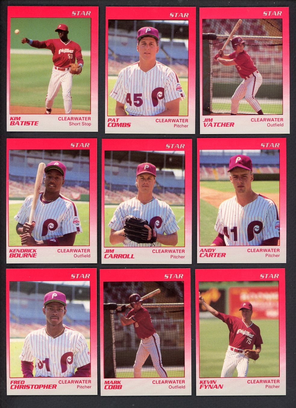 1989 Star Clearwater Phillies Complete Set Pat Coombs 544029