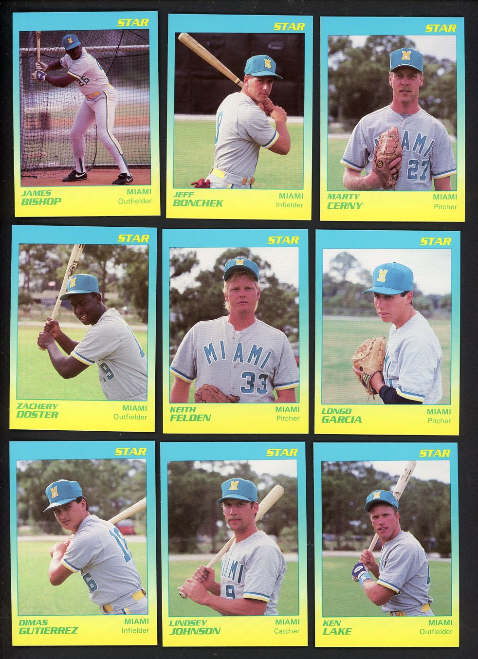 1989 Star Miami Miracle I Complete Set James Bishop 544054