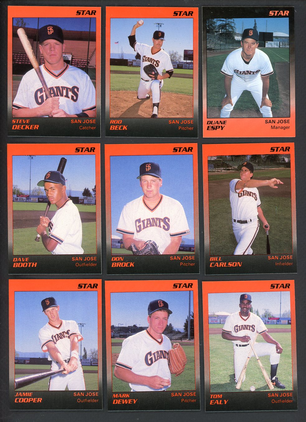 1989 Star San Jose Giants Complete Set Rod Beck 544063