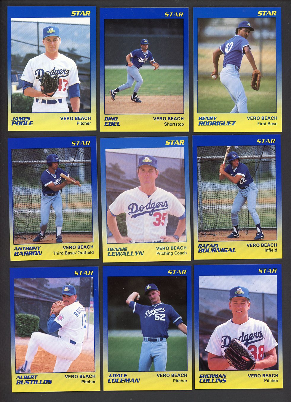 1989 Star Vero Beach Dodgers Complete Set Henry Rodriguez 544068