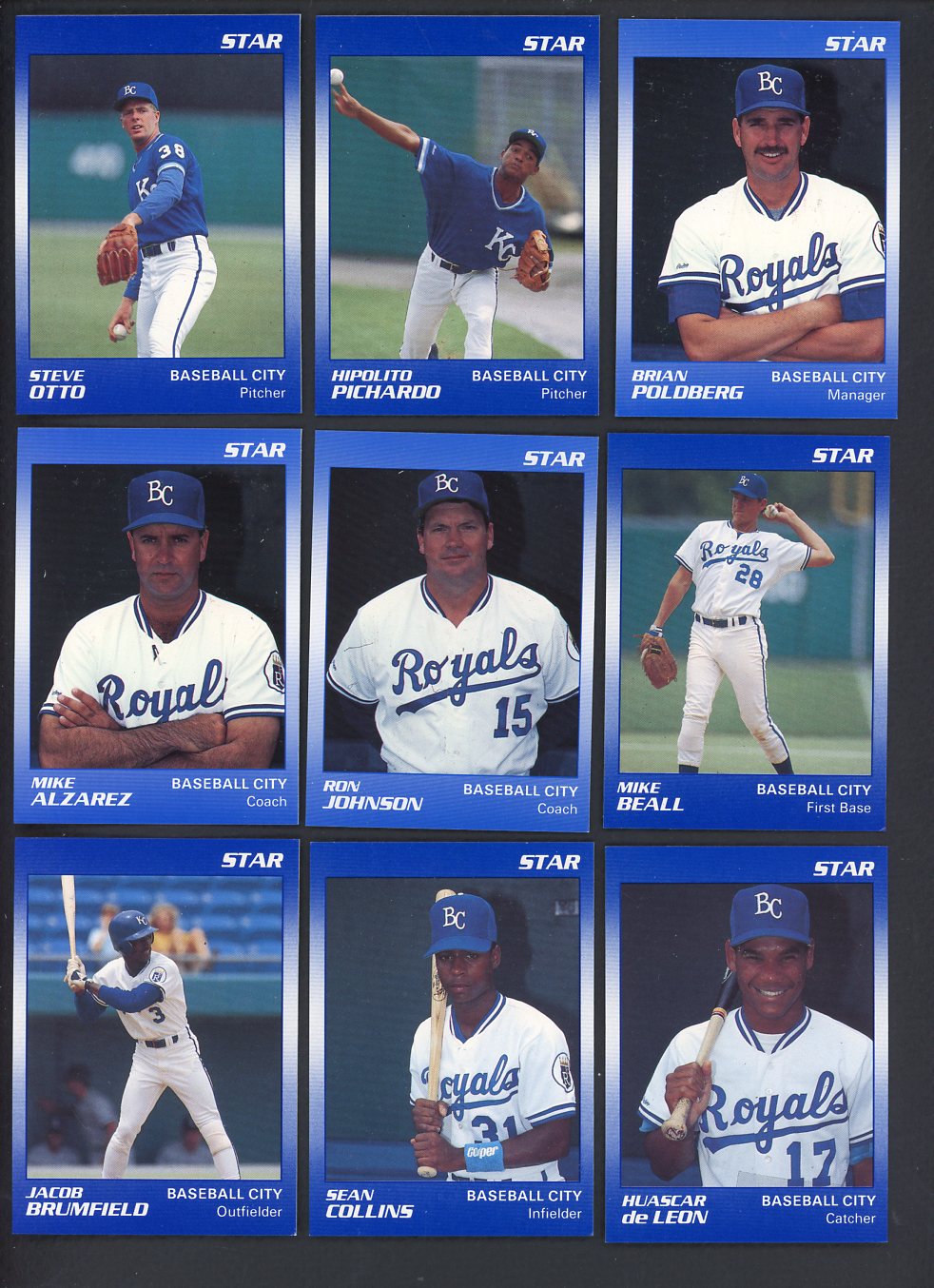 1990 Star Baseball City Royals Complete Set Steve Otto 544077
