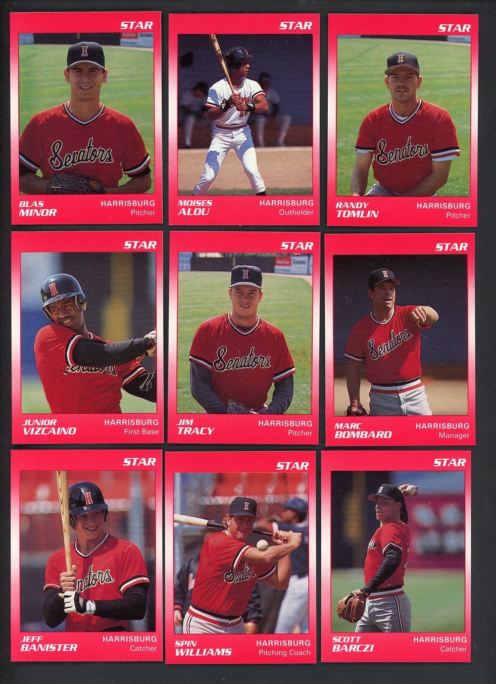 1990 Star Harrisburg Senators Complete Set Moises Alou 544095