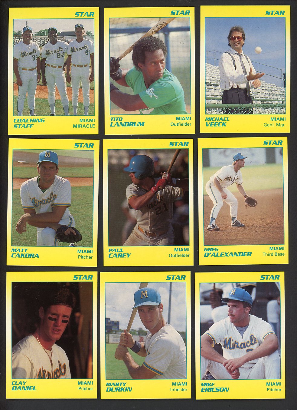 1990 Star Miami Miracle I Complete Set Tito Landrum 544102