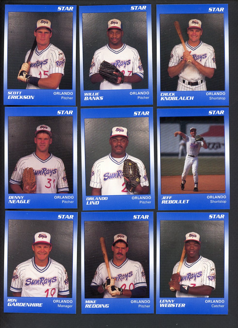 1990 Star Orlando Sun Rays Complete Set Chuck Knoblauch 544105