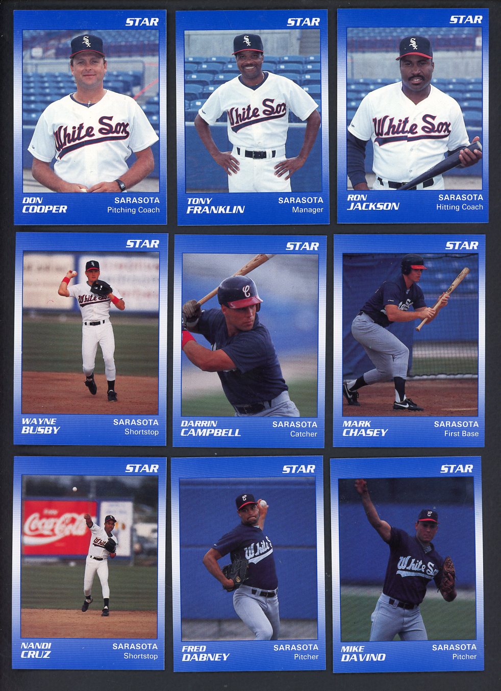1990 Star Sarasota White Sox Complete Set Ron Jackson 544111