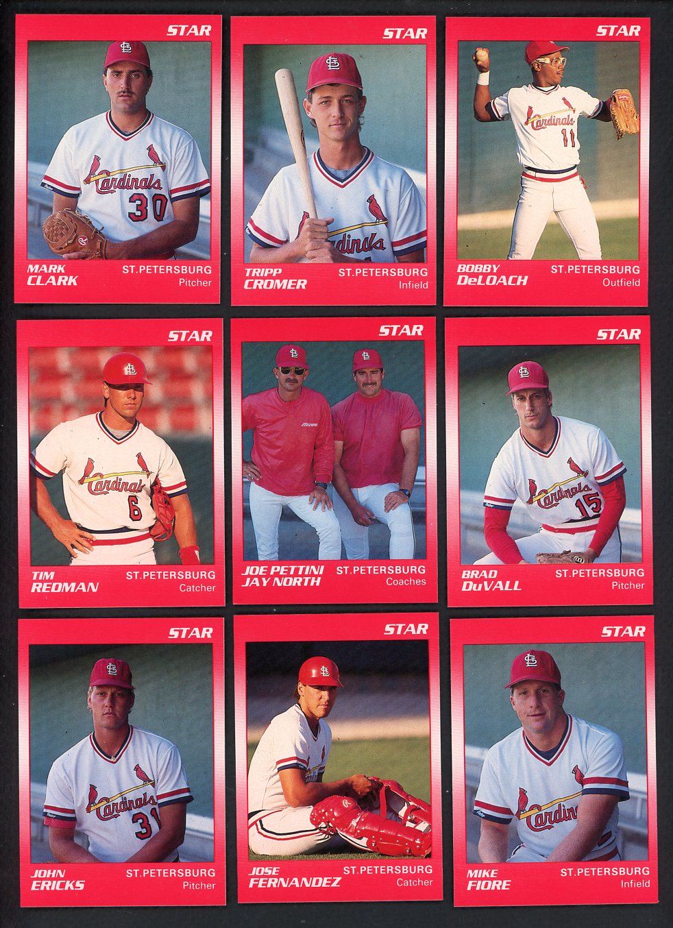 1990 Star St. Petersburg Cardinals Complete Set Tripp Cromer 544115