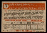 1952 Topps Baseball #051 Jim Russell Dodgers EX-MT Red 544137