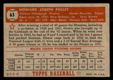 1952 Topps Baseball #063 Howie Pollet Pirates VG-EX Red 544144
