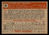 1952 Topps Baseball #068 Cliff Chambers Cardinals EX-MT Red 544149